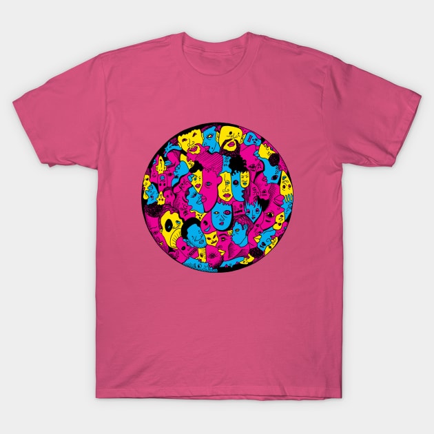 CMYK Many Faces T-Shirt by kenallouis